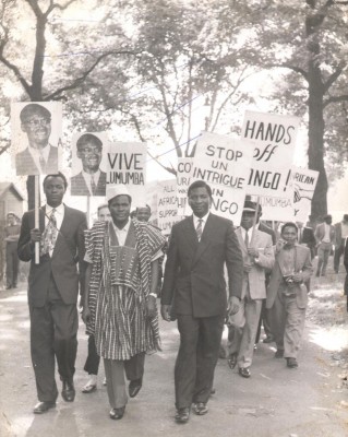 Machyo (right) in London (courtesy of Peter Obanda Wanyama)